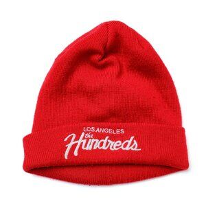 The Hundreds Los Angeles Red & White Logo Toque Beanie Knit Cap